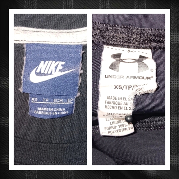 Nike & Under Armour Black Work Out Top & Shorts Size XS - Picture 6 of 6